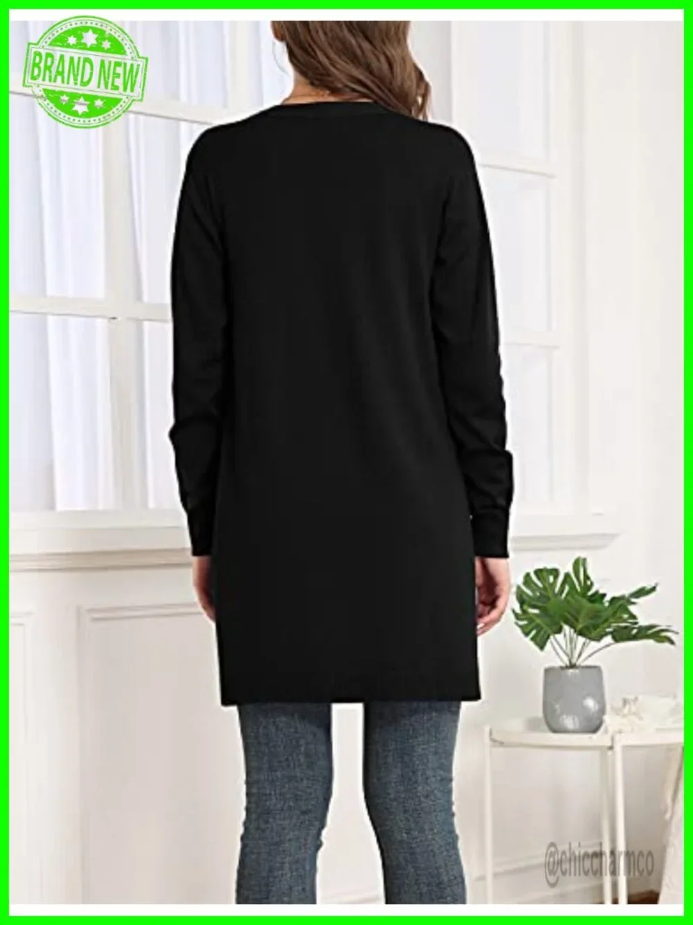 Women's Long Sleeve Open Front Cardigan